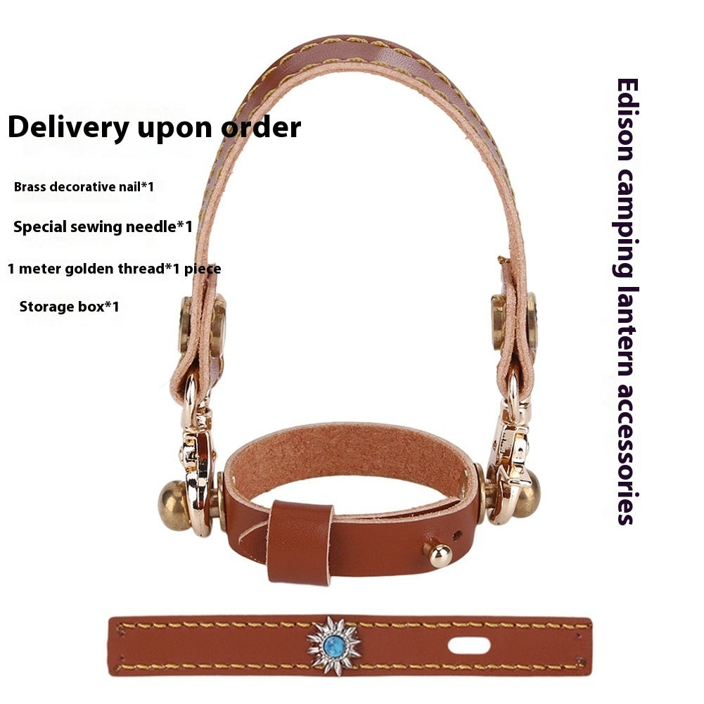 Camping Leather Hang Rope 3-piece Lantern