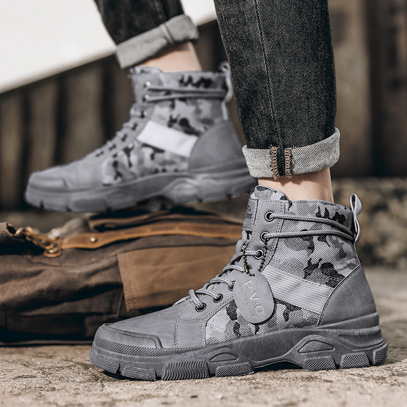 Canvas High-top Tooling Retro Outdoor Hiking Boots