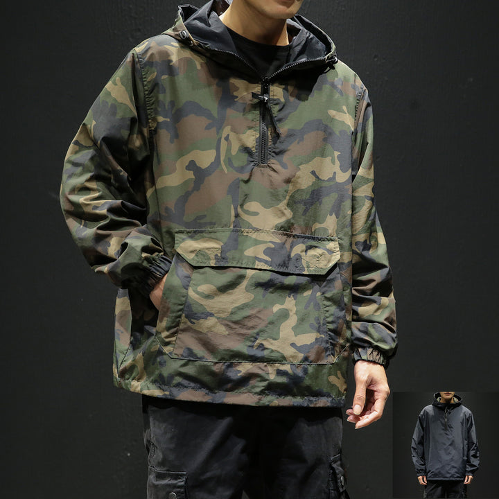 Two-sided Camouflage Fashion Hooded Jacket