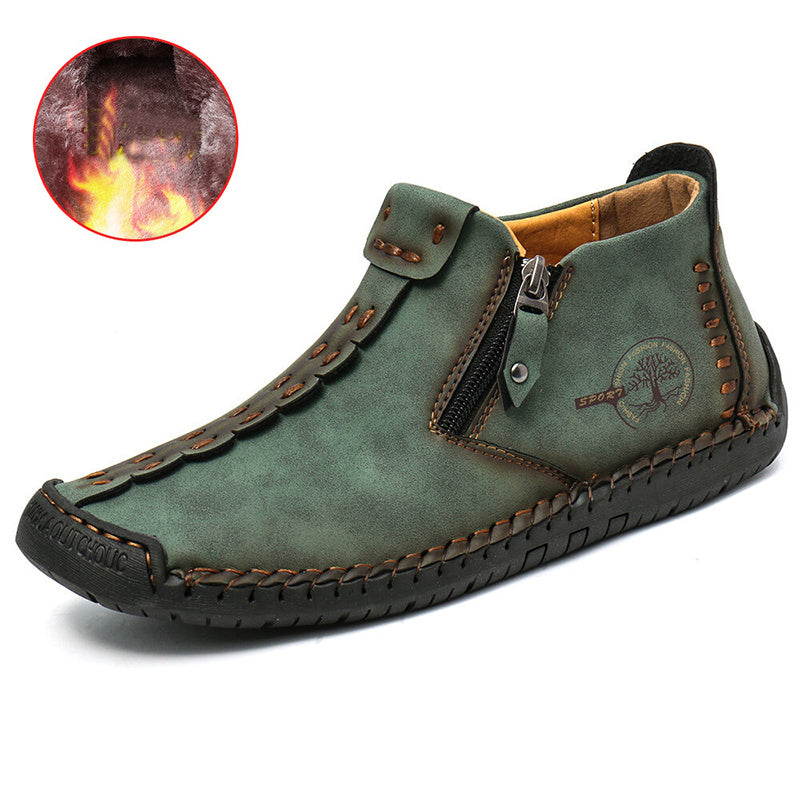 Men Ankle Zipper Outdoor Hiking Shoes