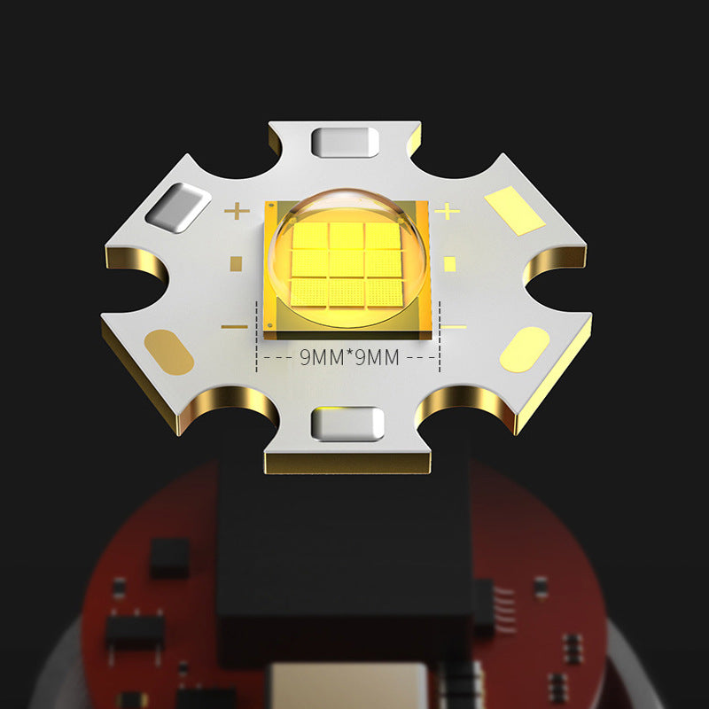 USB Charging Zoom Electric Display Camping Flashlight